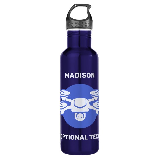 Custom Name & Text Drone 710 Ml Water Bottle (Front)