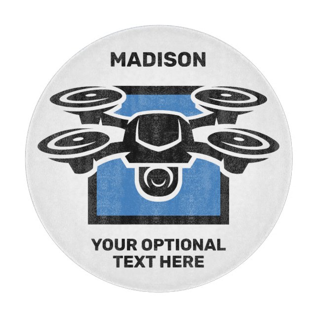 Custom Name & Text Drone Cutting Board (Front)