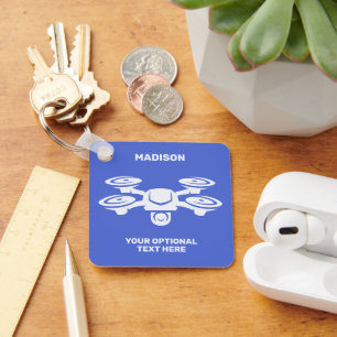 Custom Name & Text Drone Key Ring