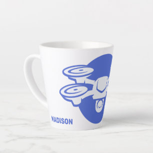 Custom Name & Text Drone Latte Mug