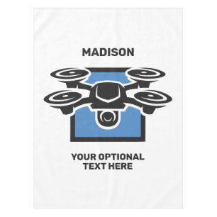 Custom Name & Text Drone Tablecloth