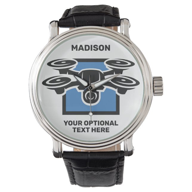 Custom Name & Text Drone Watch (Front)
