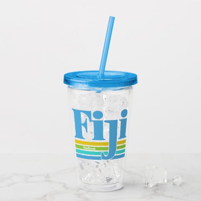 Custom Name / Text Fiji Acrylic Tumbler (Back Ice)