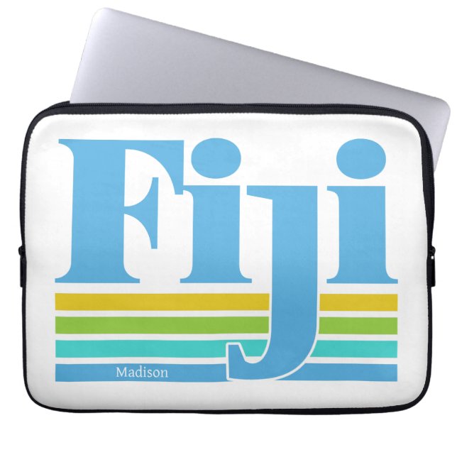 Custom Name / Text Fiji Laptop Sleeve (Front)