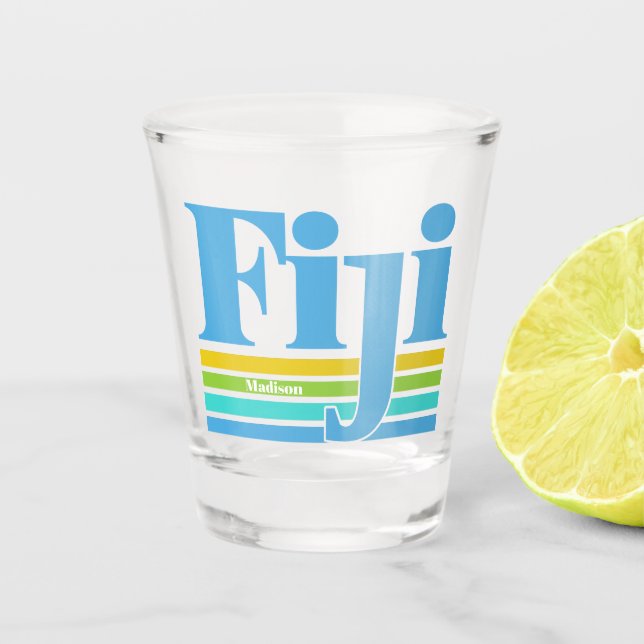 Custom Name / Text Fiji Shot Glass (Front)