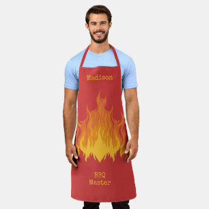 Custom name & text FIRE apron