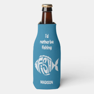 Custom Name & Text Fish Bottle Cooler