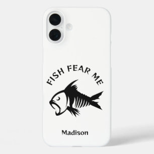 Custom Name & Text Fish iPhone 16 Plus Case