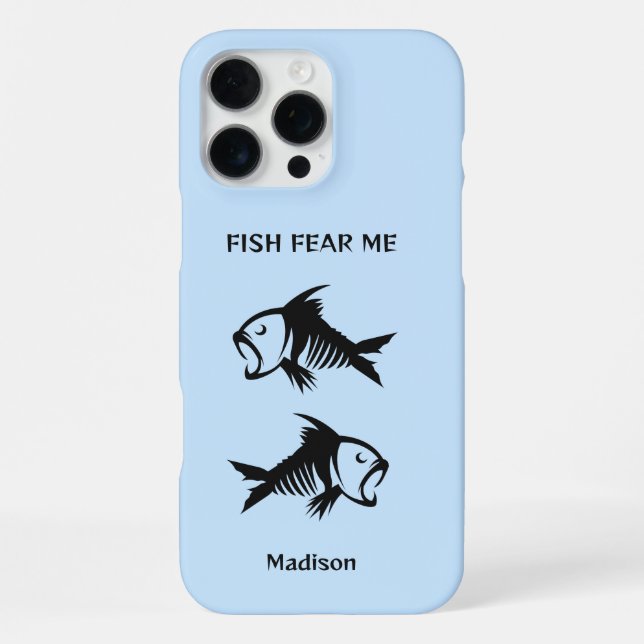 Custom Name & Text Fish iPhone Case (Back)