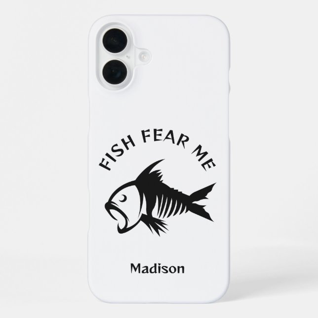 Custom Name & Text Fish iPhone Case (Back)