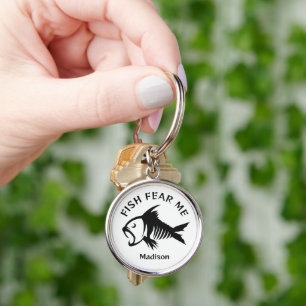 Custom Name & Text Fish Key Ring