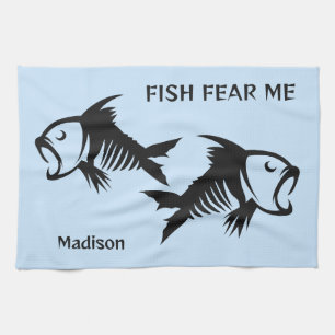 Custom Name & Text Fish Tea Towel