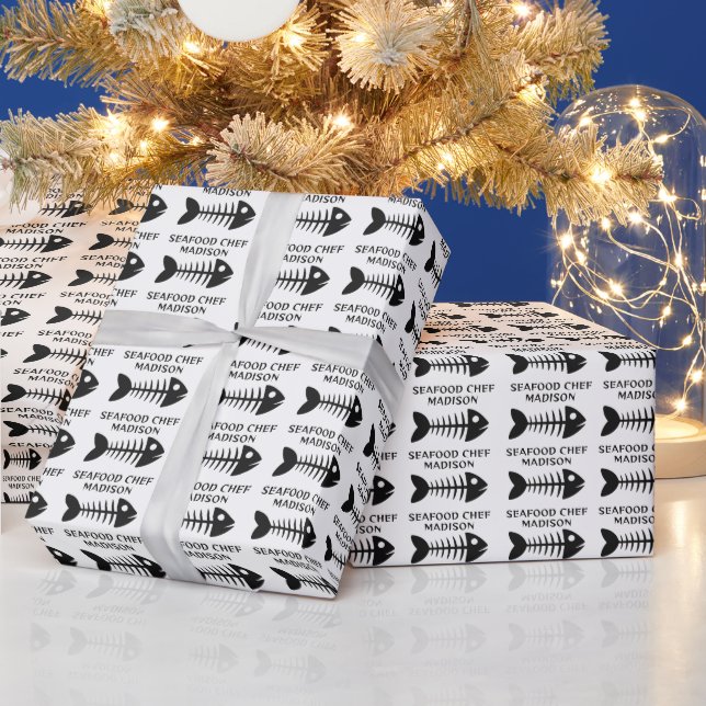 Custom Name & Text Fish Wrapping Paper (Holidays)