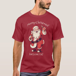 Custom Name & Text Funny Drunk Santa T-Shirt