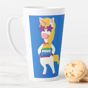 Custom Name & Text Gay Unicorn Latte Mug