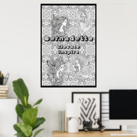 Custom Name Text Giant Fairy Colouring Posters