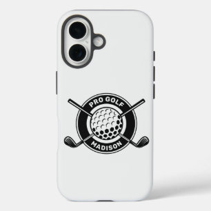 Custom Name & Text Golf iPhone 16 Case