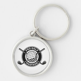 Custom Name & Text Golf Key Ring