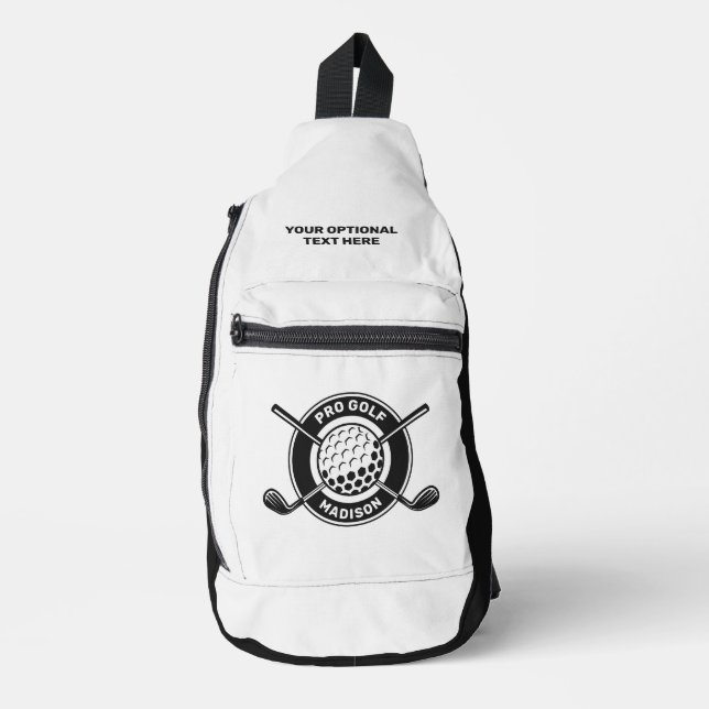 Custom Name & Text Golf Sling Bag (Front)