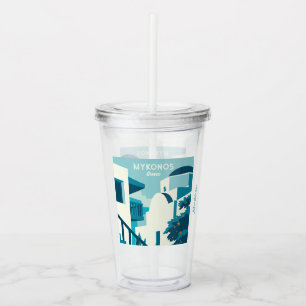 Custom Name & Text Greece Acrylic Tumbler