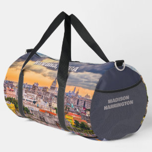 Custom Name & Text Havana, Cuba Duffle Bag