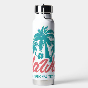 Custom Name & Text Hawaii Water Bottle