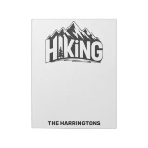 Custom Name & Text Hiking Notepad