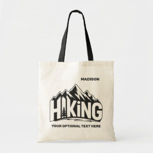 Custom Name & Text Hiking Tote Bag