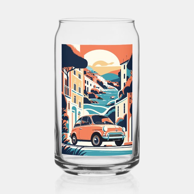Custom Name & Text Italy Can Glass (Front)