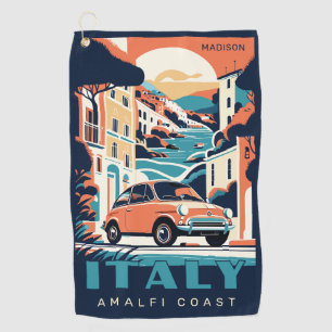 Custom Name & Text Italy Golf Towel