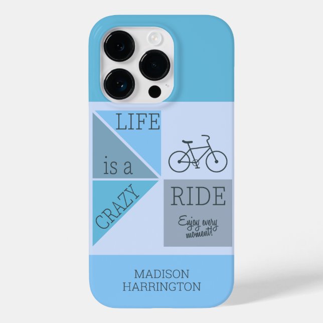 Custom Name / Text Life is a Crazy Ride Case-Mate iPhone Case (Back)