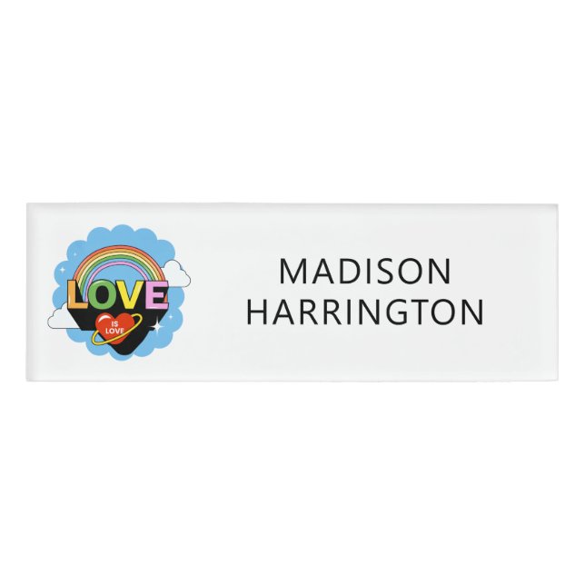 Custom Name / Text "Love Is Love" Tag (Front)