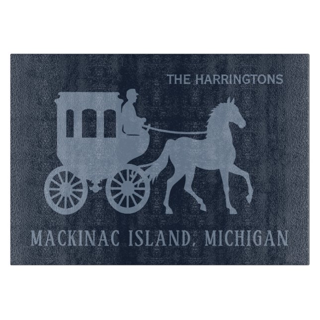 Custom Name & Text Mackinac Island Cutting Board (Front)