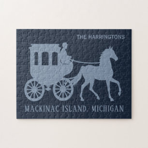 Custom Name & Text Mackinac Island Jigsaw Puzzle