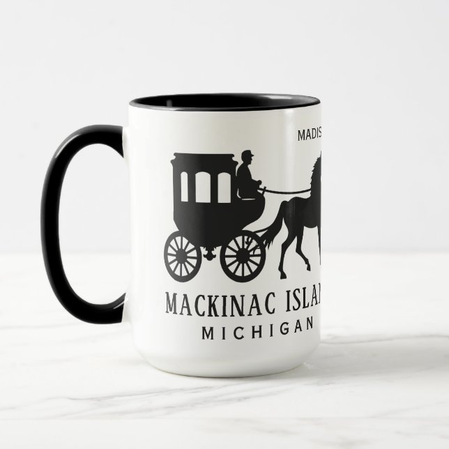 Custom Name & Text Mackinac Island Mug (Left)