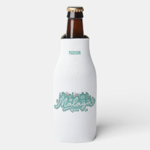 Custom Name / Text Malaga Spain Bottle Cooler