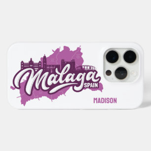 Custom Name / Text Malaga Spain iPhone 15 Pro Case