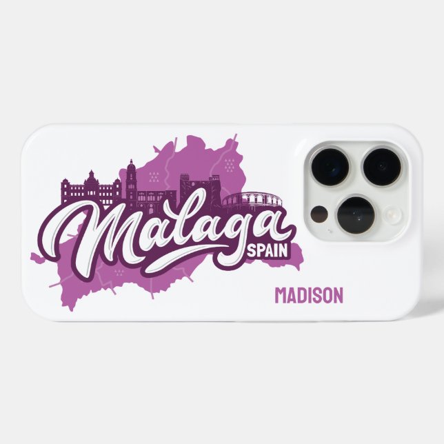 Custom Name / Text Malaga Spain Case-Mate iPhone Case (Back (Horizontal))