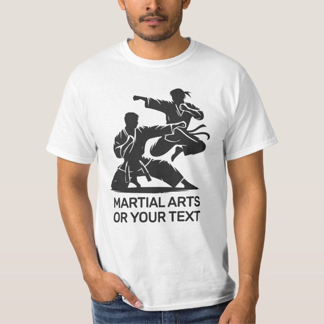 Custom Name & Text Martial Arts T-Shirt (Front)