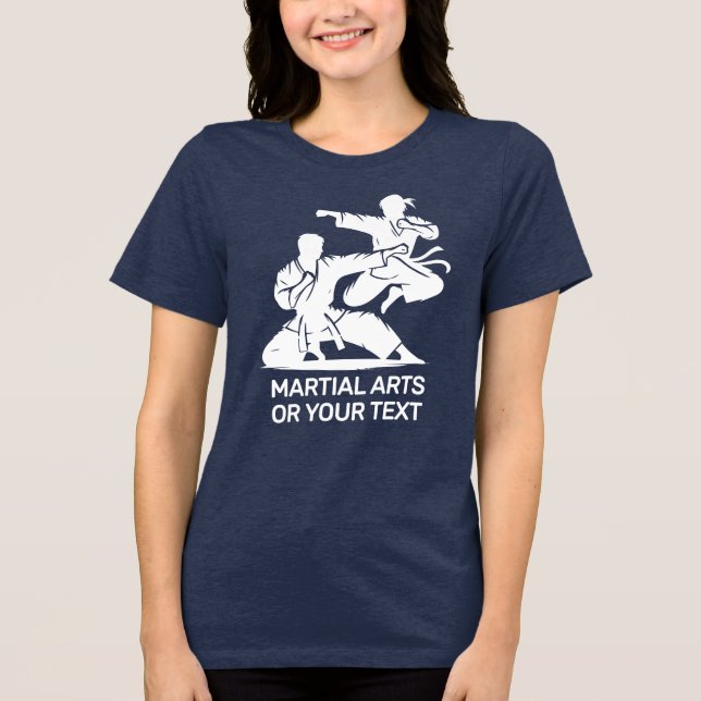 Custom Name & Text Martial Arts Tri-Blend Shirt (Front)