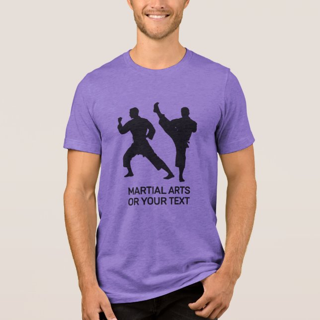 Custom Name & Text Martial Arts Tri-Blend Shirt (Front)
