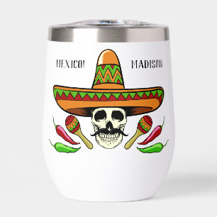 Custom name / text Mexican skull