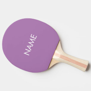 Custom name text monogram lavender minimalist ping pong paddle