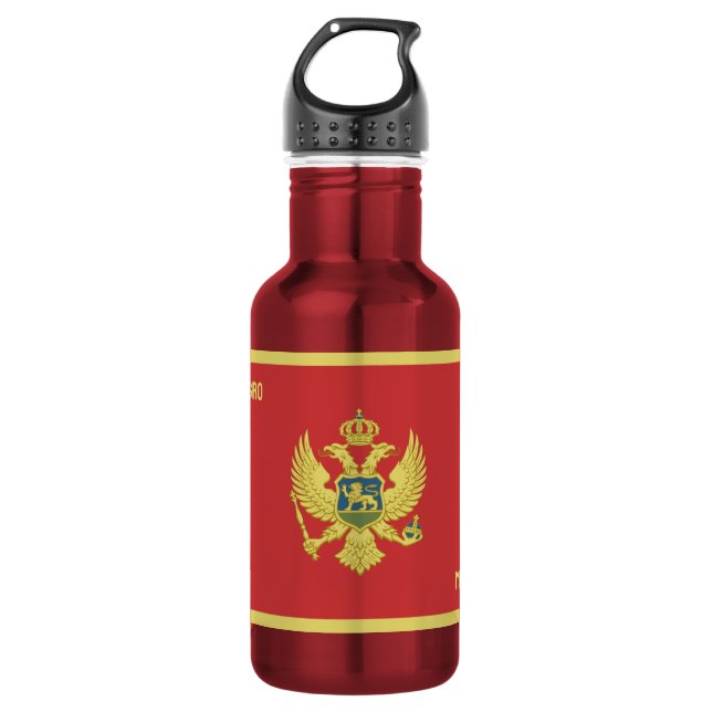 Custom Name & Text Montenegro 532 Ml Water Bottle (Front)