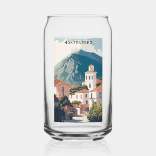 Custom Name & Text Montenegro Can Glass
