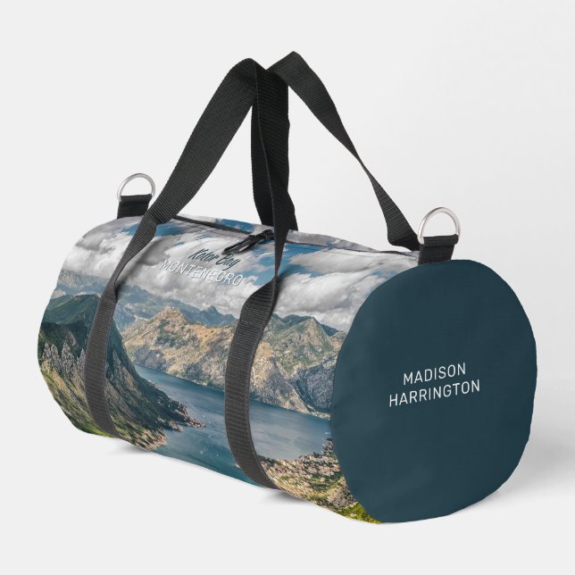 Custom Name & Text Montenegro Duffle Bag (Left Corner)