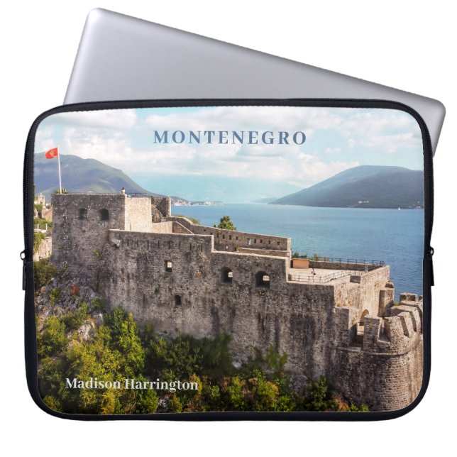 Custom Name & Text Montenegro Laptop Sleeve (Front)