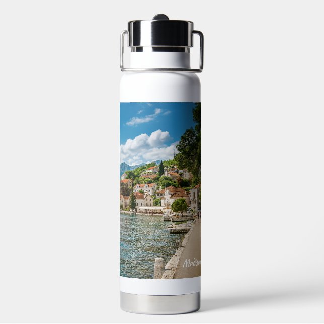 Custom Name & Text Montenegro Water Bottle (Back)