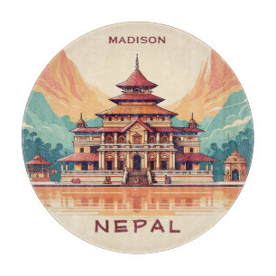 Custom Name & Text Nepal Cutting Board