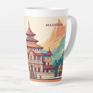 Custom Name & Text Nepal Latte Mug